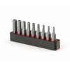 Tekton 1/4 Inch Hex Security Bit Set with Rail, 9-Piece (5/64-1/4 in.) DZX93003